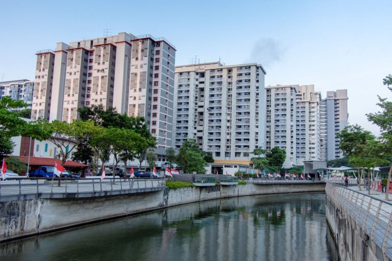 新加坡組屋，外型和香港的公共房屋十分相似。