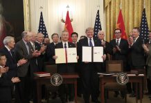 【貿易協議】中美簽首階段協議　中方承諾增購2000億美元貨品