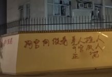 【司法亂象】九龍塘兩大廈外牆遭噴上「狗官何俊堯」等字眼