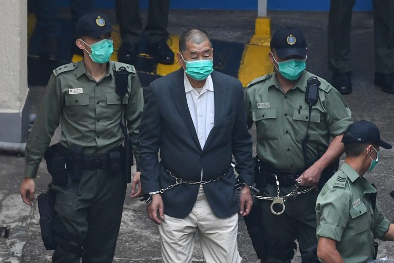壹傳媒創辦人黎智英被控串謀勾結外國或境外勢力危害國家安全等罪名，並因多宗案件正在服刑。