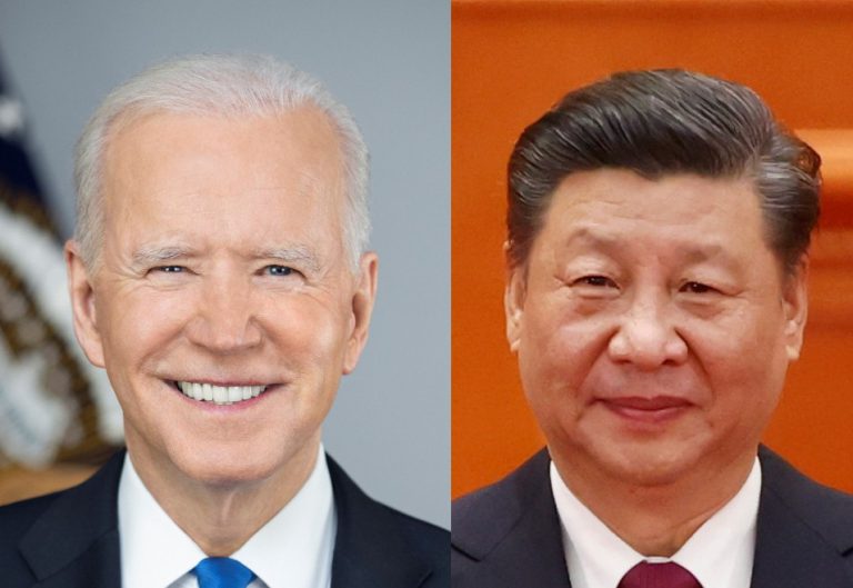 拜登﹙左﹚和中國國家主席習近平﹙右﹚，有機會在11月透過視像會晤。﹙互聯網﹚
