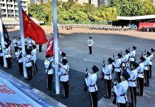 國家憲法日六個紀律部隊舉行升旗儀式　蕭澤頤︰執法者要不負所託