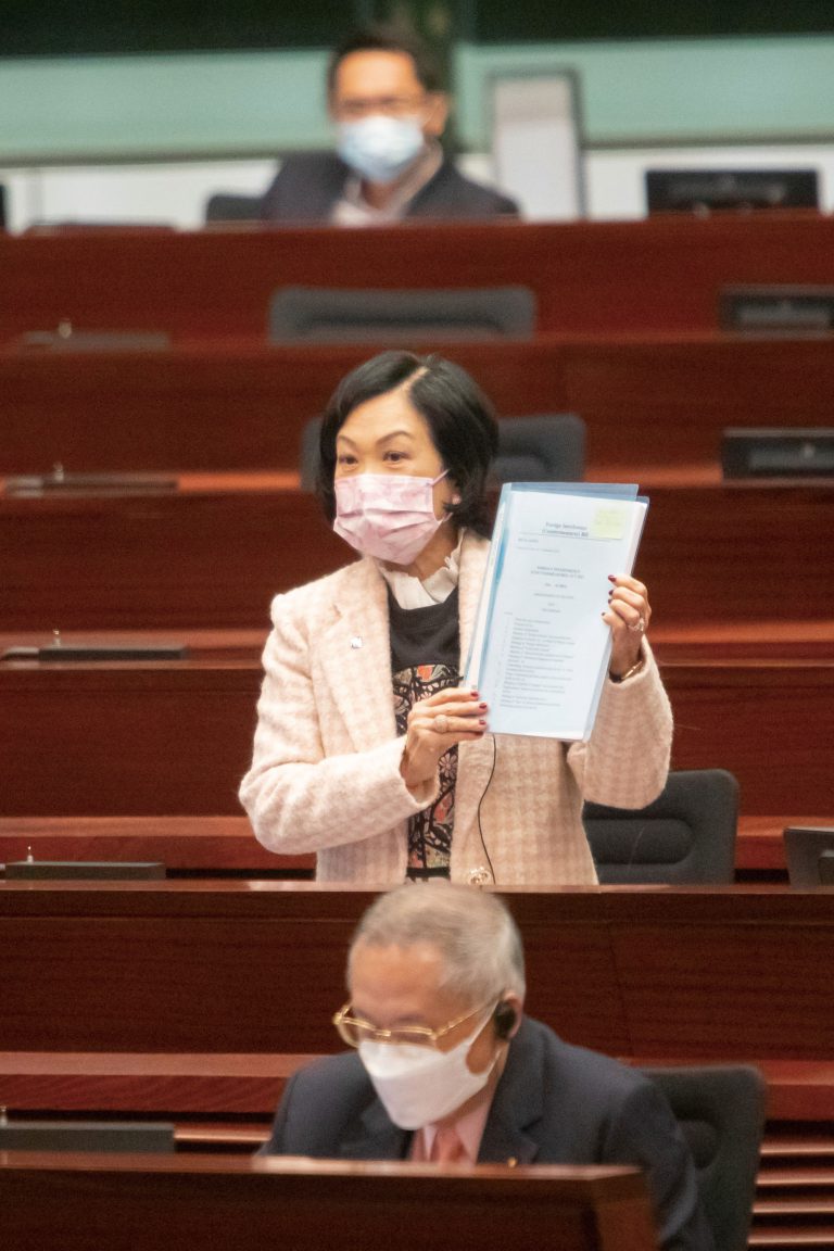 葉劉淑在今屆立法會首次會議已就《基本法》第23條立法質詢政府。(立法會圖片)