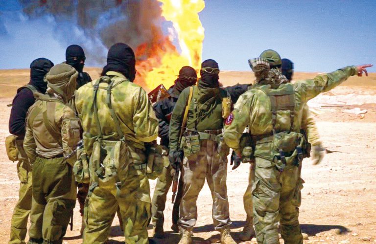 瓦格納集團僱傭兵在敘利亞執行任務。
