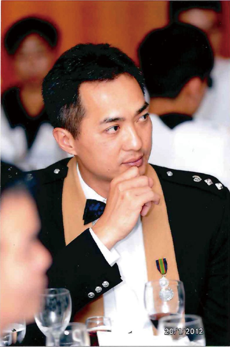 2012 年1月20 日，郭蔭庶在出任中區警區指揮官時，出席見習督察畢業聚餐。
