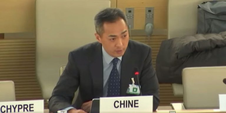 郭蔭庶前年以中國代表身份，在聯合國發言。