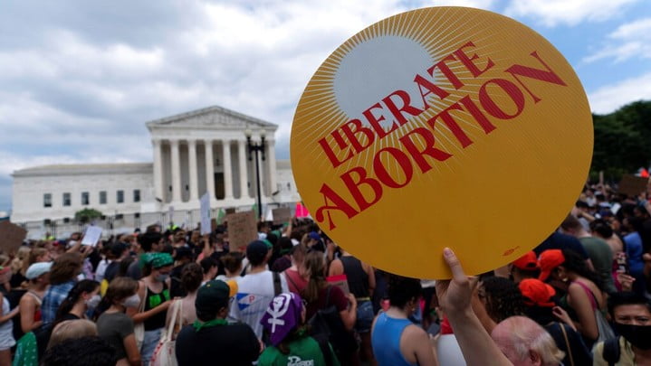 美國最高法院在保守派大法官人數佔優勢的情況下，以5票對4票，取消聯邦憲法賦予婦女的墮胎權。