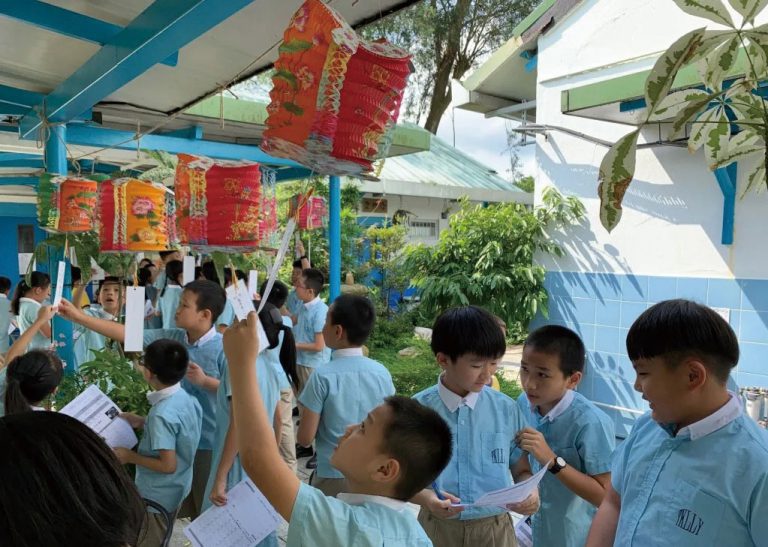 有小學教師表示，學生可透過不同活動了解中國文化。(打鼓嶺巔英公立學校網站圖片)