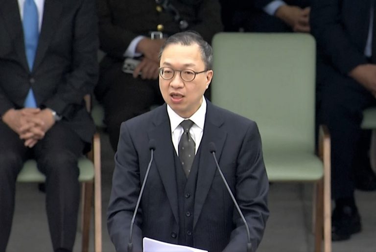 林定國致詞表示，國家《憲法》是香港特區的根源和憲制基礎，會加強公眾對《憲法》的認識，建立國家觀念和加強國民身分認同。