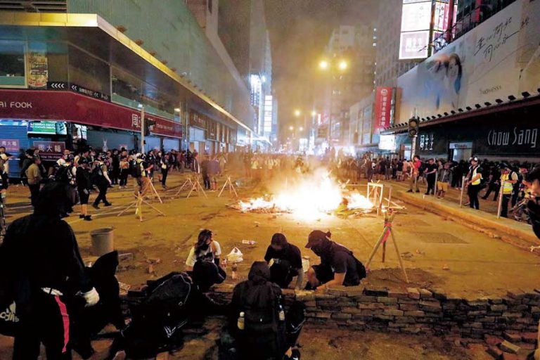 2019年香港暴力示威不斷。