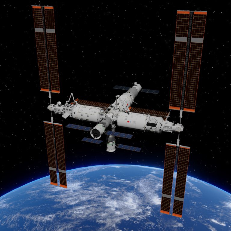 目前在地球軌道上運行的「天宮空間站」。