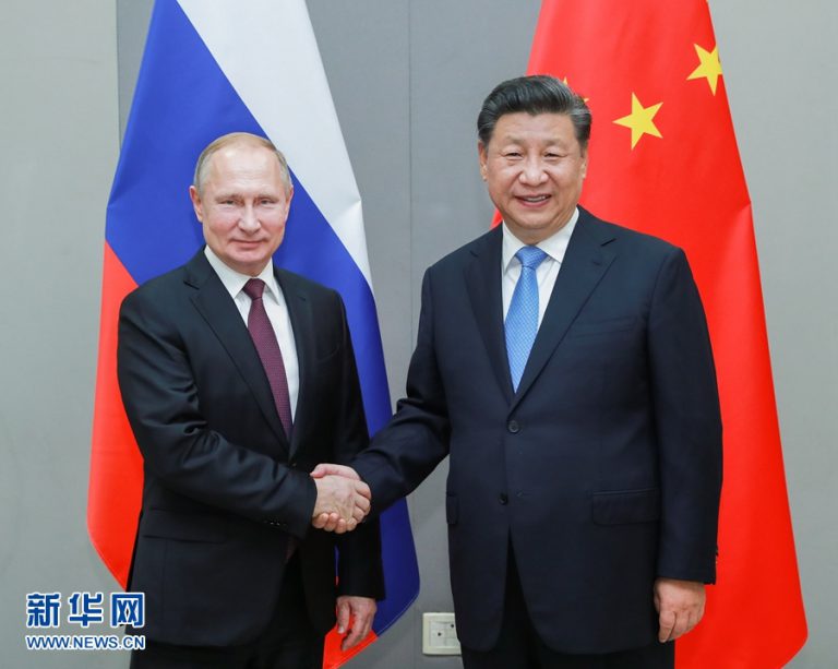 習近平（右）今日與普京會晤，圖為二人在2019年一次會面。