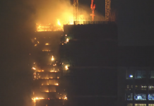 尖沙咀四級火焚燒逾8小時大致救熄　 消防處：起火成因有待調查