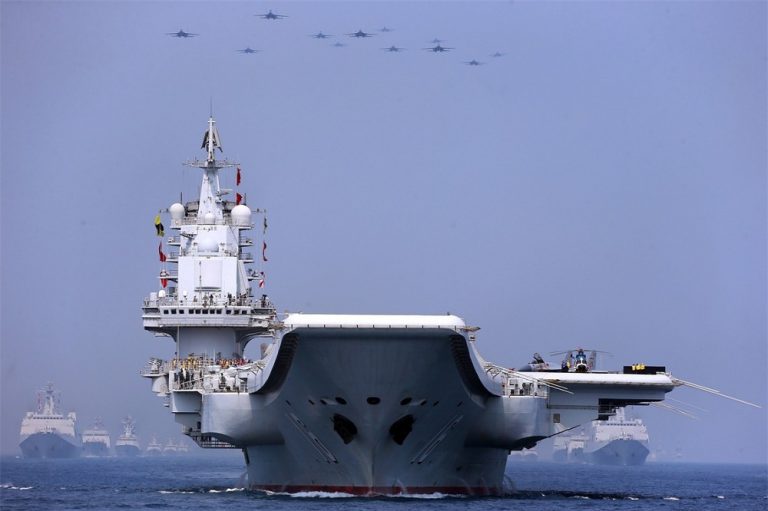 電腦兵推以台灣現有兵力來對抗解放軍航艦戰鬥群。 (中國軍網 )