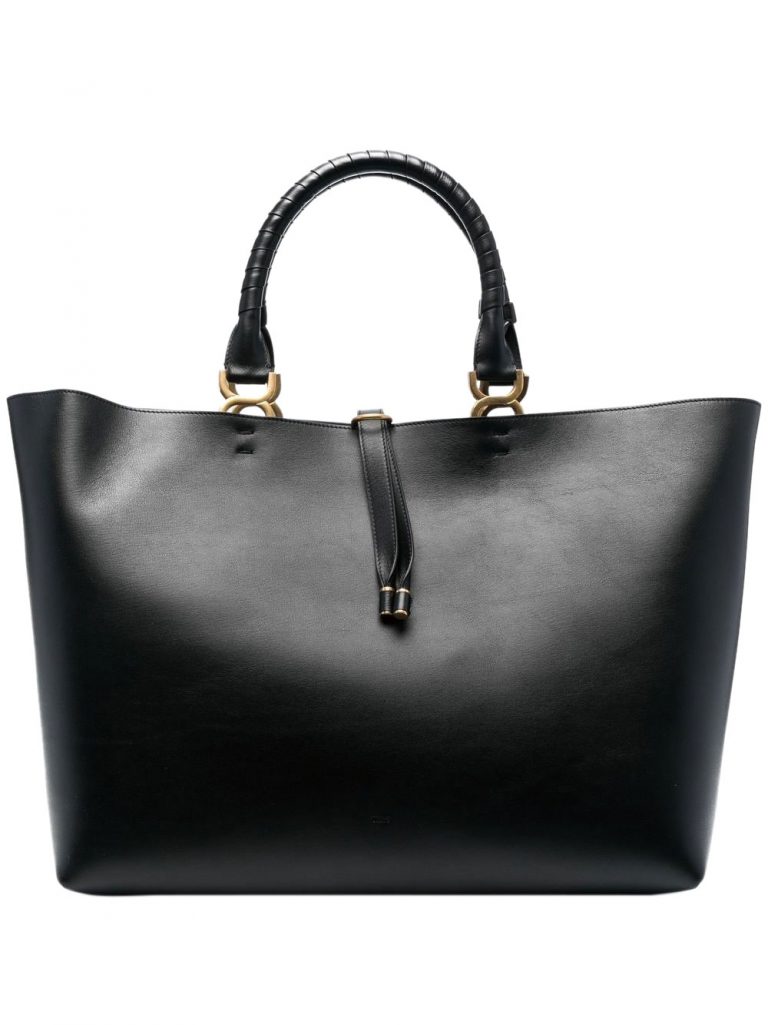 Chloe黑色皮革大碼Tote Bag $14,697 @ farfetch.com