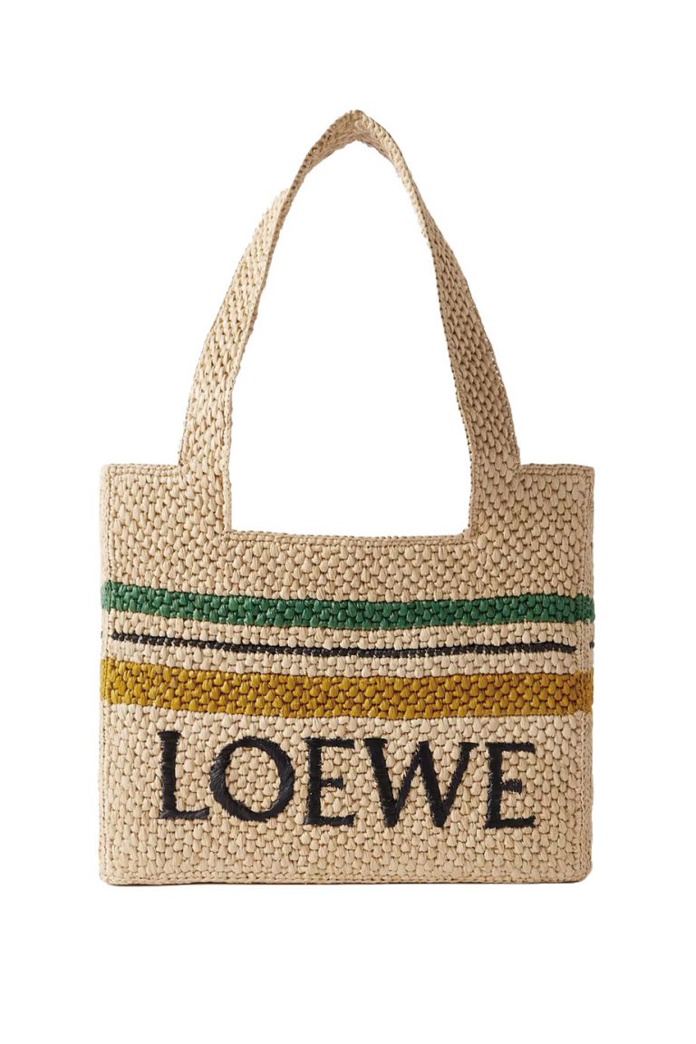 Loewe拉菲草編織Tote Bag $13,350 @ net-a-porter.com