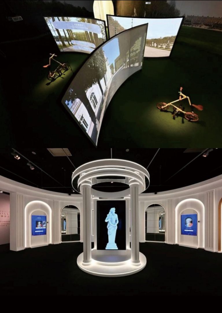 以虛擬實境技術360度全景映像，呈現凡爾賽宮的宏偉。