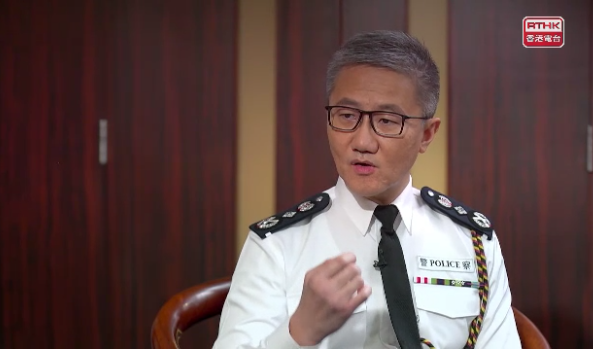 警務處處長蕭澤頤提醒年輕人不要參與任何可能鼓吹分裂國家的組織。 (網上截圖)