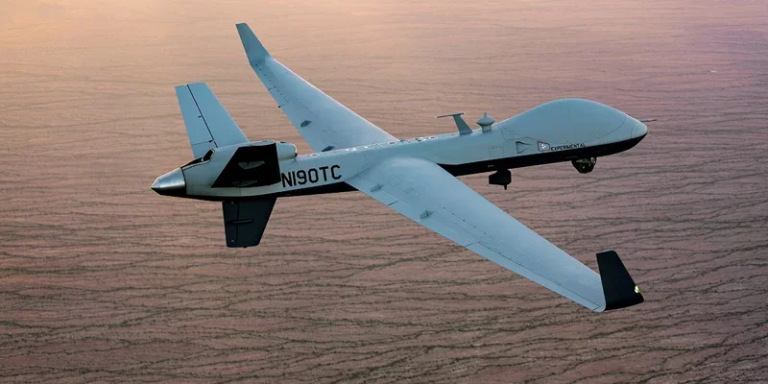 美國國防承造商General Atomics預定2025年開始交付台灣4架MQ-9B「海上衛士」無人機 。(General Atomics官網) 