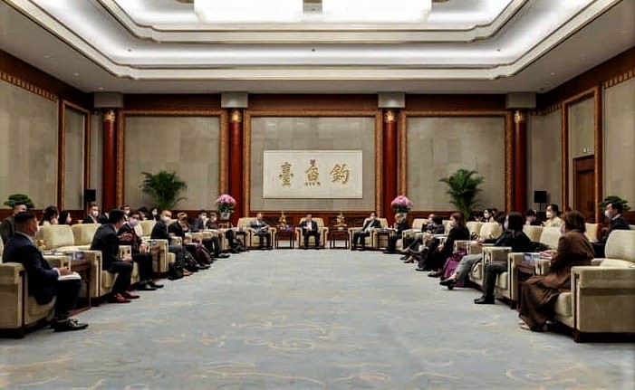 民主思路上月到訪北京，獲港澳辦主任夏寶龍接見。