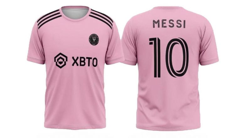球王美斯adidas粉紅色邁阿密國際球衣。