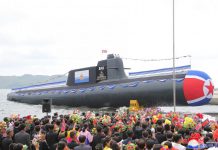 朝中社報道北韓第一艘戰術核攻擊潛艇日前下水