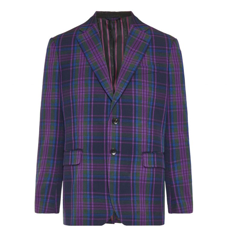 ETRO Checked Blazer
深紫色西裝外套採用格紋羊毛製成，單排扣設計，型格非常。/a