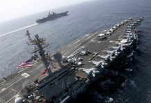 美5艘航母部署西太平洋　學者分析指目的「威懾中國」