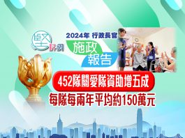 【施政報告】「關愛隊」撥款將恆常化　下期增加資助金額5成　兩年合約150萬