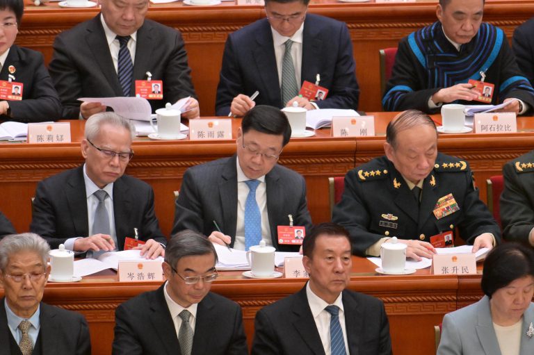 行政長官在北京列席全國人大會議開幕會。(政府新聞網圖片)