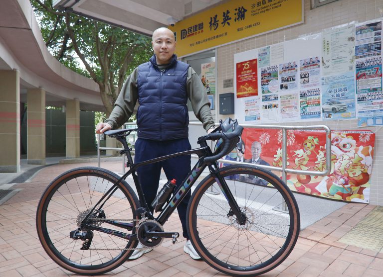 沙田區議員楊英瀚曾是職業單車運動員,代表香港贏得過多項國際殊榮。