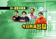 【35+顛覆政權案】岑子杰、李嘉達、譚凱邦、王百羽今早刑滿出獄
