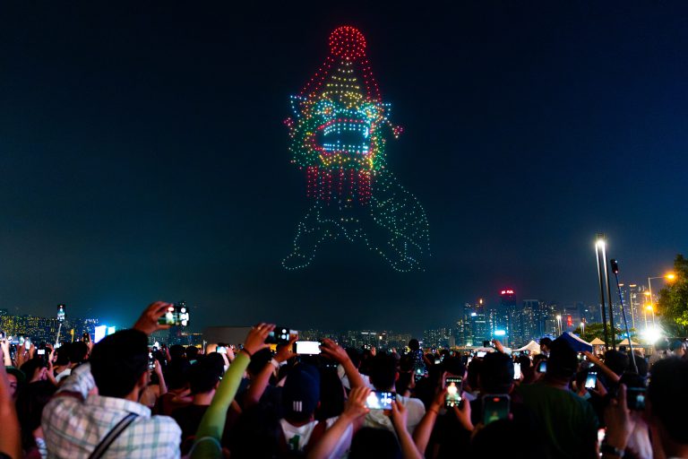 旅發局舉辦無人機表演。(旅發局圖)