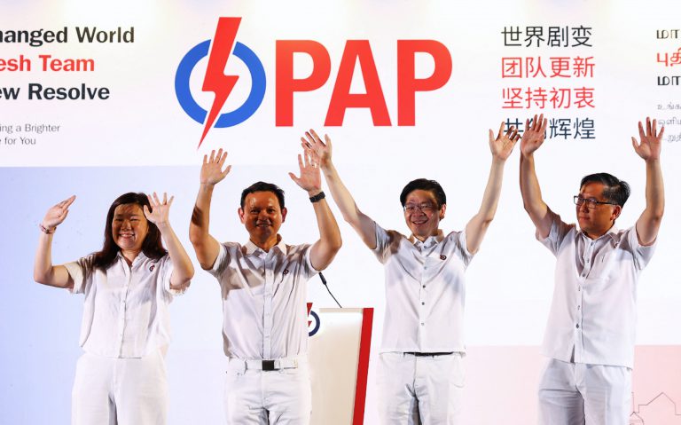 新加坡執政人民行動黨在今之大選中,獲得國會97個席位之中的87席,大幅度勝出選舉。