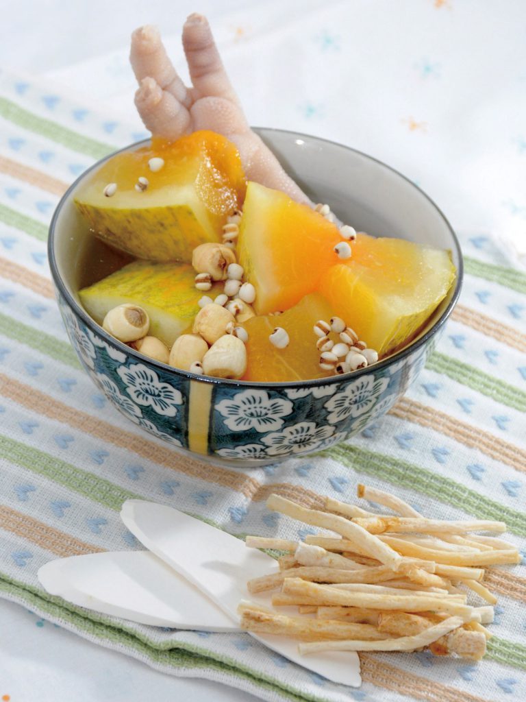 哈密瓜雞腳生津湯