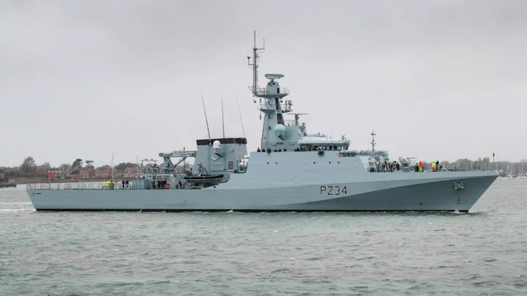 英國皇家海軍巡邏艦「斯佩」號(HMS Spey)。(英國海軍)