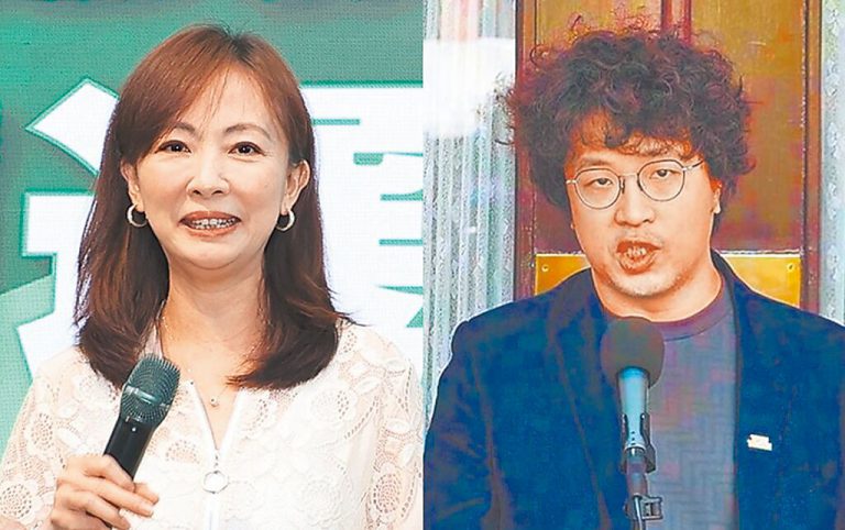 審人者人恆審之,郭昱晴(左)夫婿被揭曾在大陸任經理,沈伯洋(右)父親的公司和大陸做生意。(台灣中時新聞網圖片)