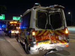 城巴港深西部公路撞警車警員墮橋重傷　手術後仍留醫深切治療部