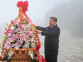 七七事變88周年　習近平在山西陽泉市向抗戰烈士敬獻花籃