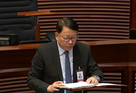 陳國基指樂見立法會以更高的標準議事。(網止截圖)